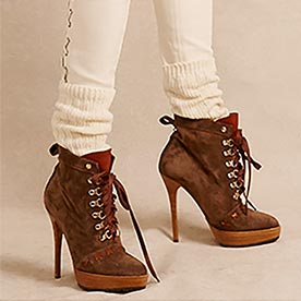 Image of brown suede nolita boot